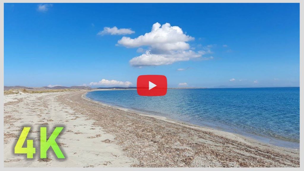 4K Relaxing Sound of a Long Beach Hiking by the Sea for Relaxation, Meditation, Sleeping