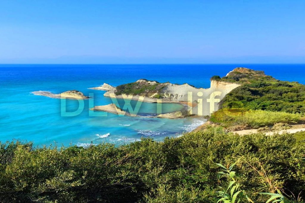 Boating from Cape Drastis Scenic of Corfu and by its sea caves to Sidari village | 4k landscape